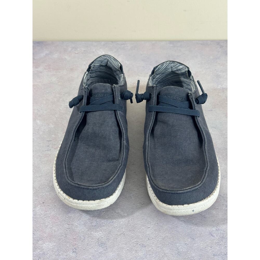 Skechers Men's Sz 8 Relaxed Fit Memory Foam Slip-On Shoes, Navy Blue, 59988
